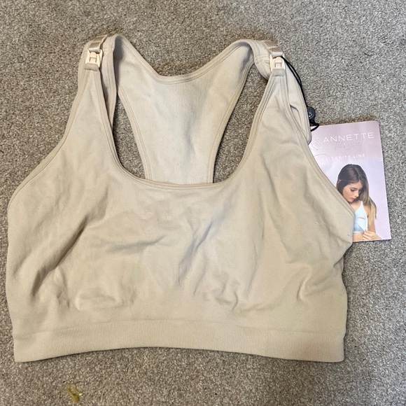 Annette Nude Racerback Pullover Nursing Bra Size XL NWT - Picture 1 of 5